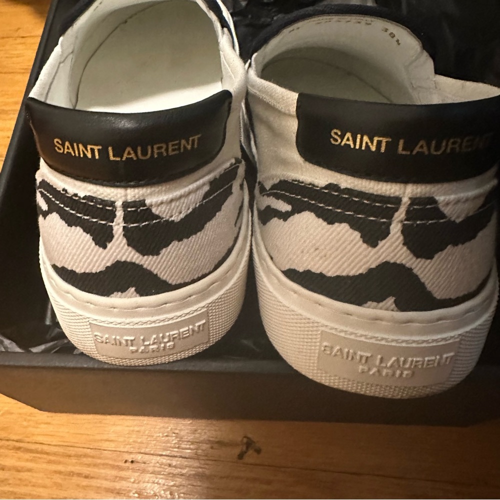 Saint Laurent Venice Slip on Sneaker - Zebra - Picture 9 of 11